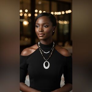 Beautiful 24 inch Mixed bead necklace (with matching earrings)